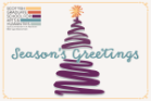 A Christmas e-card showing the SGSAH logo, 'Season's Greetings' and a Christmas tree design