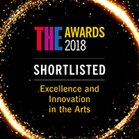 Shortlist badge from Times Higher Education Award
