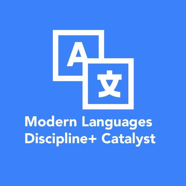 language blocks on blue background