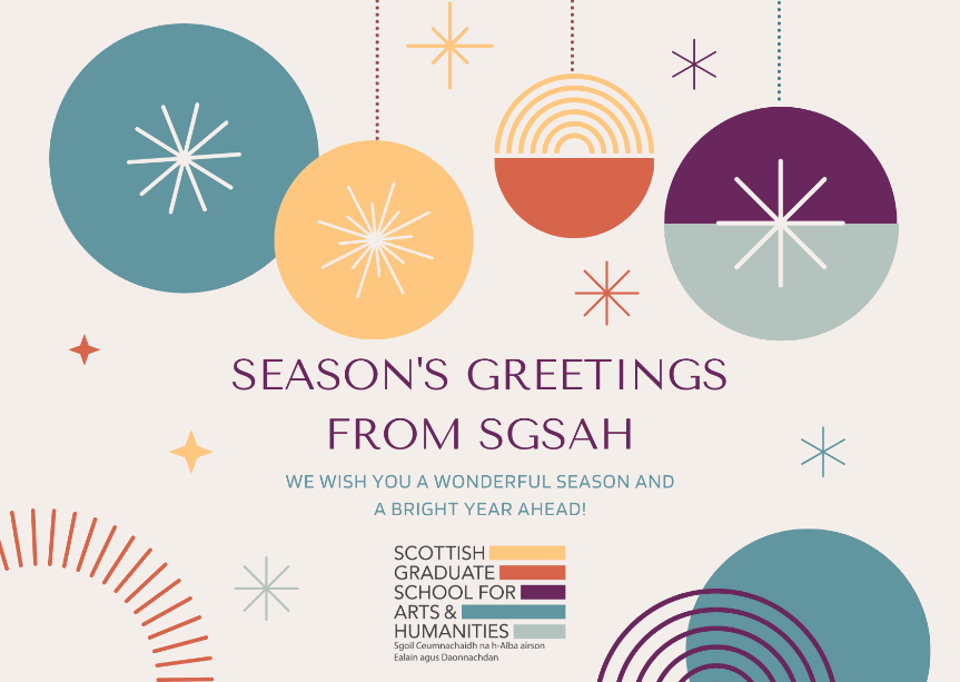 Season's Greetings from SGSAH graphic