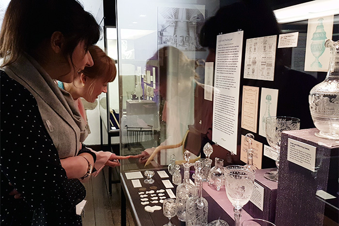 Researchers look at museum exhibits