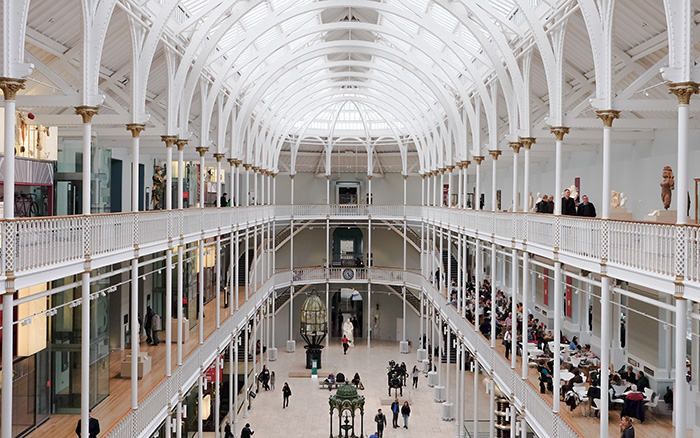 The interior of the National Museum of Scotland