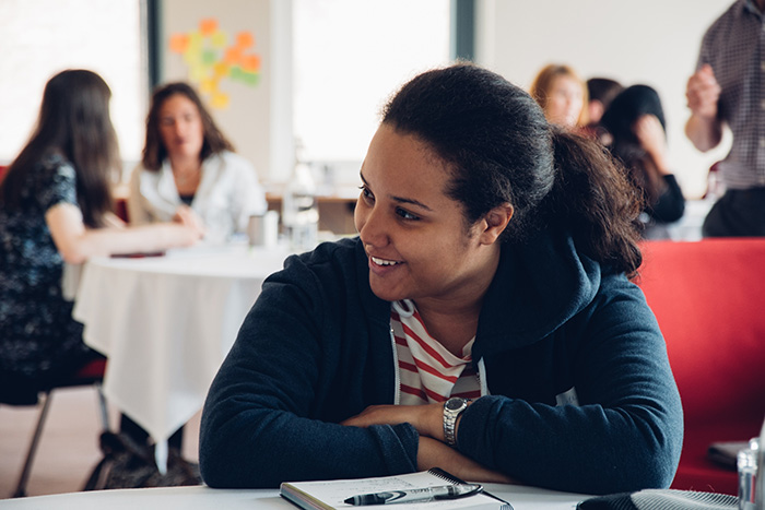 A smiling researcher