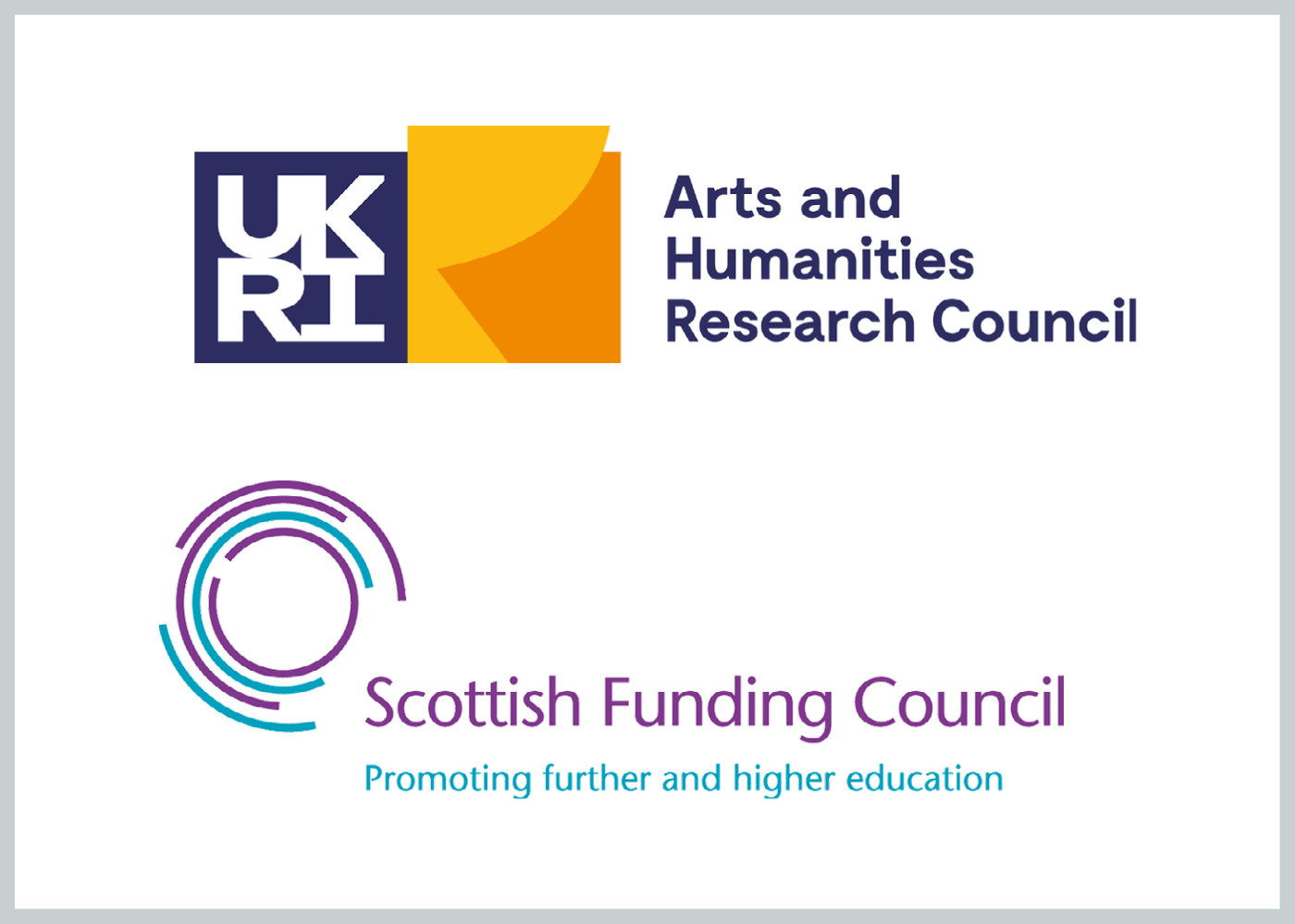Arts and Humanities Research Council (AHRC) & Scottish Funding Council (SFC) logo