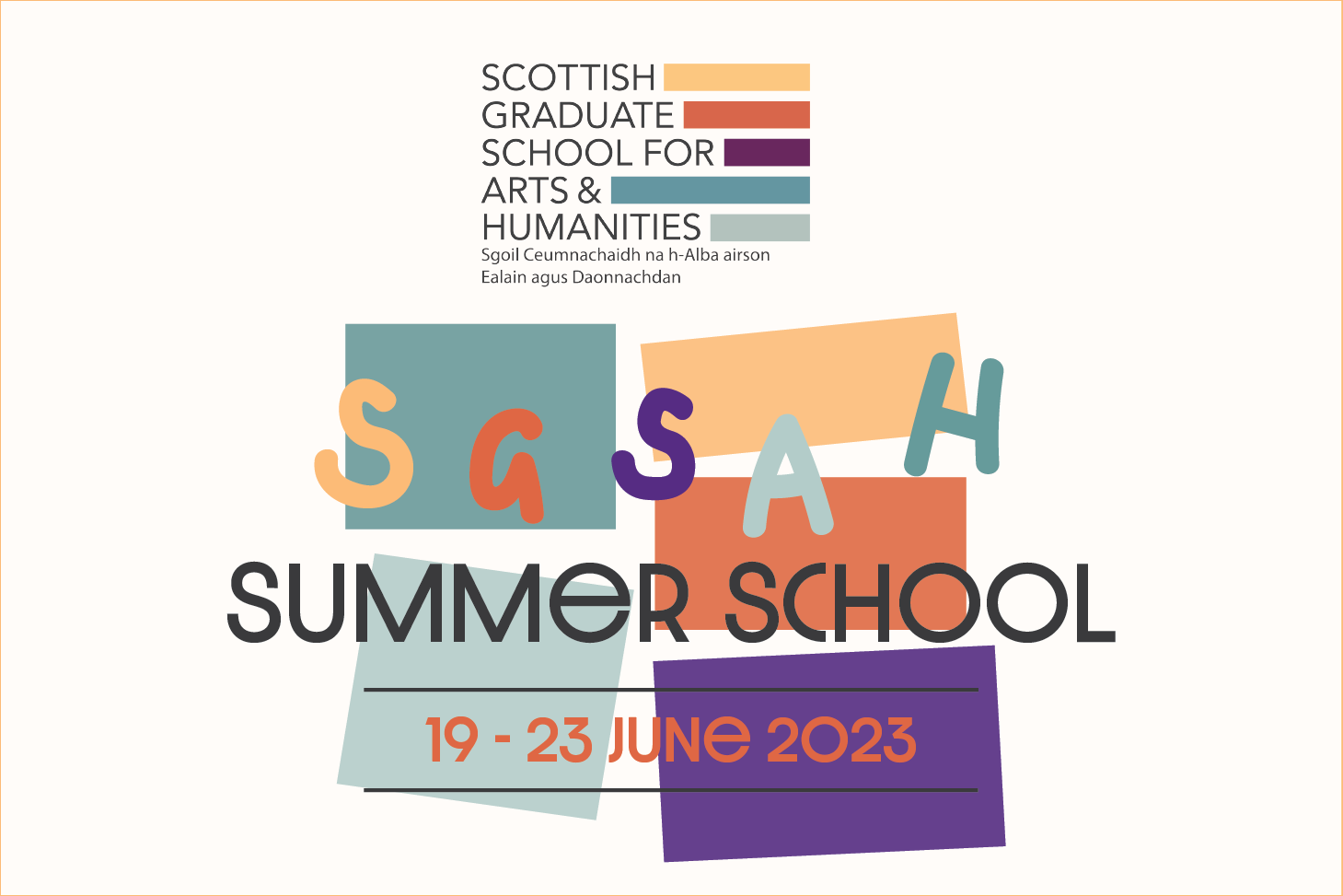 SGSAH Summer School 2023 Logo